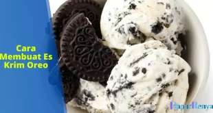 cara membuat es krim oreo