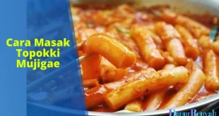 cara memasak Topokki Mujigae