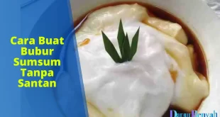 cara buat bubur sumsum tanpa santan