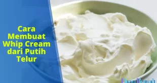 cara membuat whipped cream dari putih telur
