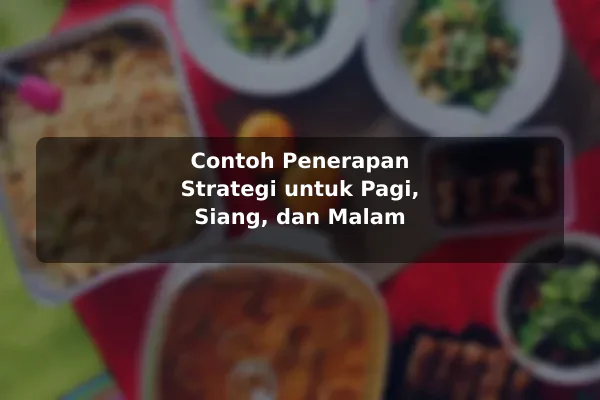 Strategi Resep Masakan yang Mudah Diterapkan untuk Hasil Lebih Baik untuk Kebutuhan Harian 3 Contoh Penerapan Strategi untuk Pagi, Siang, dan Malam