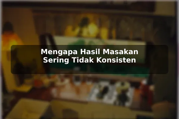 Kesalahan Umum tentang Resep Masakan dan Cara Menghindarinya agar Hasil Lebih Konsisten 2 Mengapa Hasil Masakan Sering Tidak Konsisten