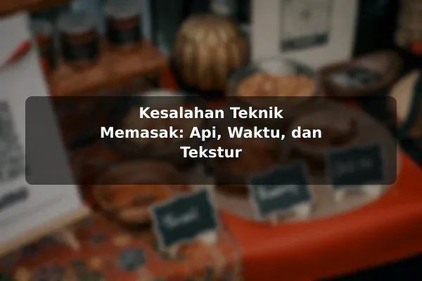 Kesalahan Umum tentang Resep Masakan dan Cara Menghindarinya untuk Pemula 3 Kesalahan Teknik Memasak: Api, Waktu, dan Tekstur